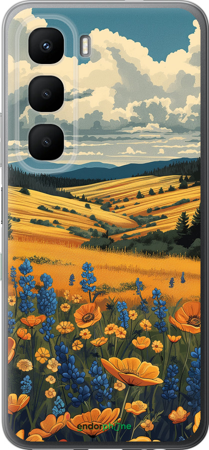 Силиконовый чехол Украинское поле для Infinix Hot 60 5G / Hot 60i 4G - 6082u-4114 изображение 