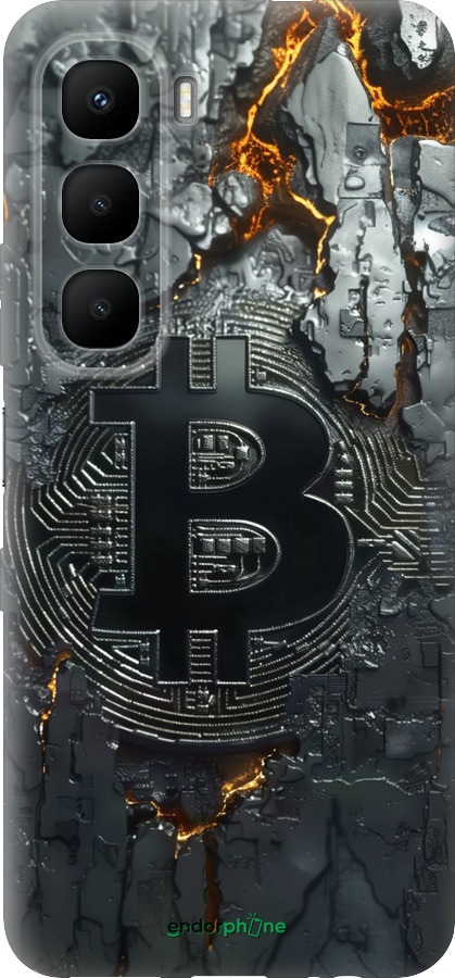 Силіконовий чехол Розпечений біткойн для Infinix Hot 60 5G / Hot 60i 4G - 6091u-4114 изображение 