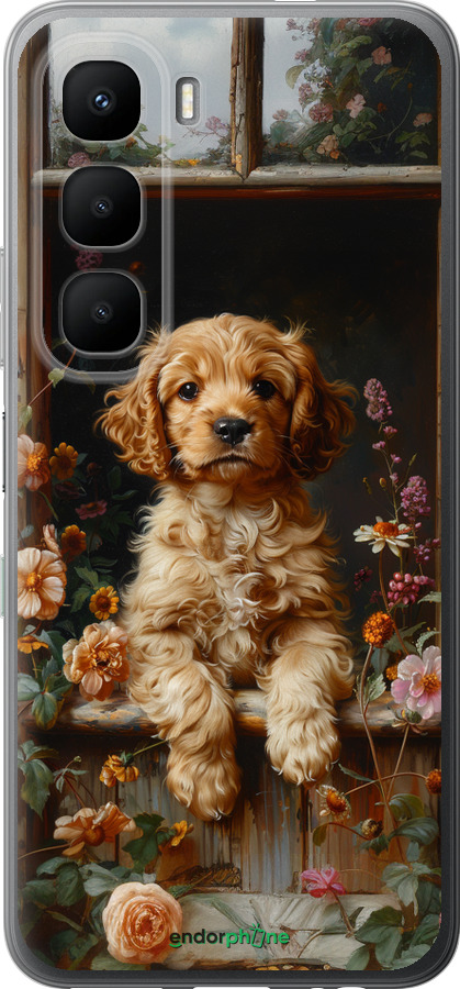 Силиконовый чехол Щенок cocker spaniel для Infinix Hot 60 5G / Hot 60i 4G - 6136u-4114 изображение 