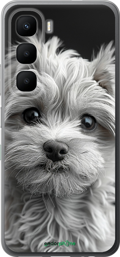 Силиконовый чехол Мальтипу на чорном фоне для Infinix Hot 60 5G / Hot 60i 4G - 6156u-4114 изображение 