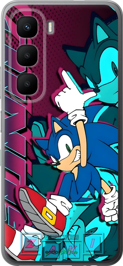 Силиконовый чехол Соник для Infinix Hot 60 5G / Hot 60i 4G - 6284u-4114 изображение 