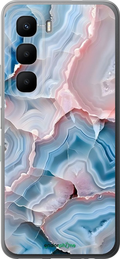 Силиконовый чехол Мрамор для Infinix Hot 60 5G / Hot 60i 4G - 6306u-4114 изображение 