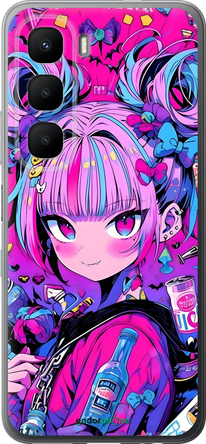 Силиконовый чехол Аниме милаха для Infinix Hot 60 5G / Hot 60i 4G - 6314u-4114 изображение 