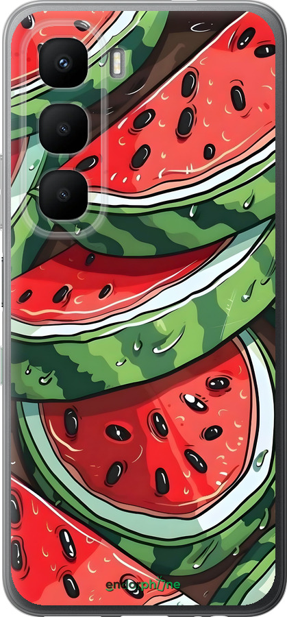 Силиконовый чехол Арбуз для Infinix Hot 60 5G / Hot 60i 4G - 6315u-4114 изображение 