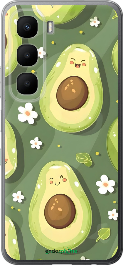 Силиконовый чехол Авокадо для Infinix Hot 60 5G / Hot 60i 4G - 6380u-4114 изображение 