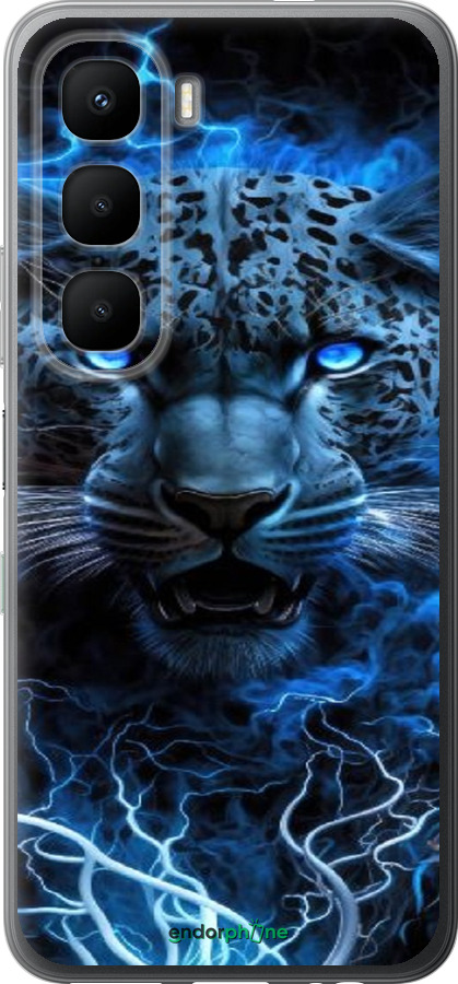 Силиконовый чехол Ледяной леопард для Infinix Hot 60 5G / Hot 60i 4G - 6460u-4114 изображение 