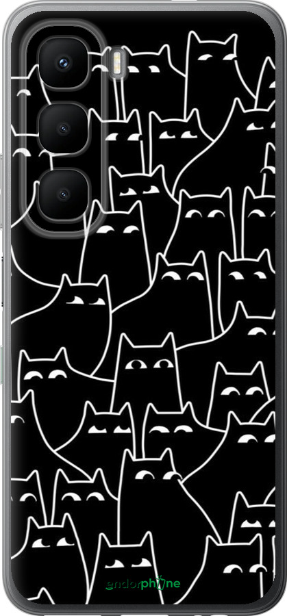 Силиконовый чехол С изображением кошек для Infinix Hot 60 5G / Hot 60i 4G - 6470u-4114 изображение 