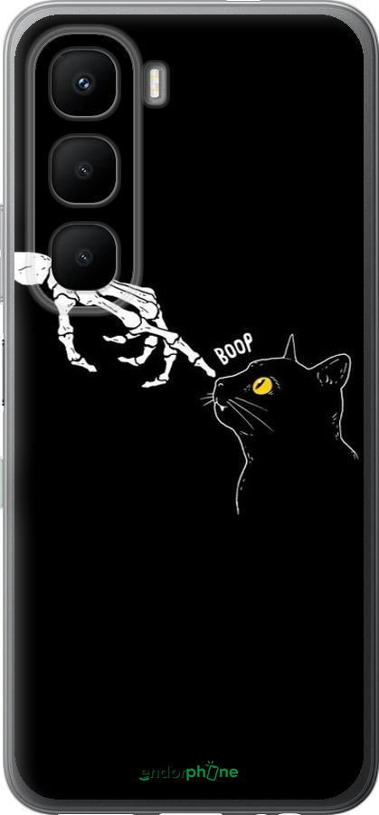 Силиконовый чехол Кошка для Infinix Hot 60 5G / Hot 60i 4G - 6505u-4114 изображение 