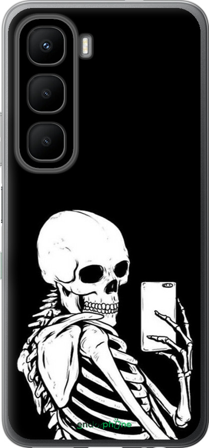 Силіконовий чехол Скелет робить Selfie для Infinix Hot 60 5G / Hot 60i 4G - 6535u-4114 изображение 