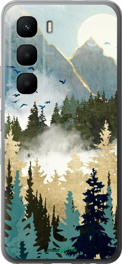 Силіконовий чехол Із зображенням лісового пейзажу для Infinix Hot 60 5G / Hot 60i 4G - 6548u-4114 изображение 