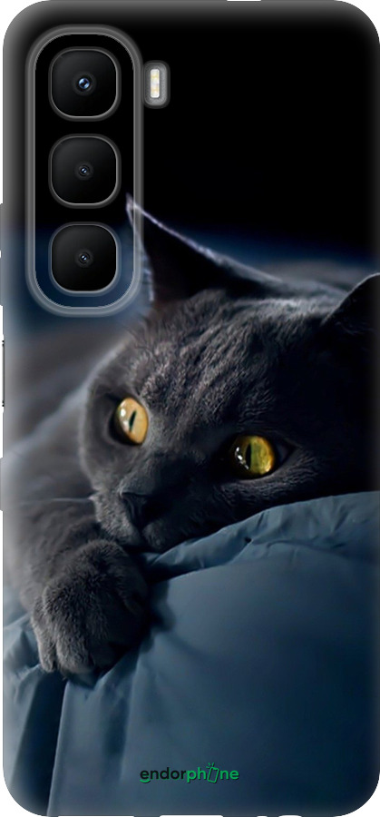 Силіконовий чехол Димчастий кіт для Infinix Hot 60 5G / Hot 60i 4G - 825u-4114 изображение 