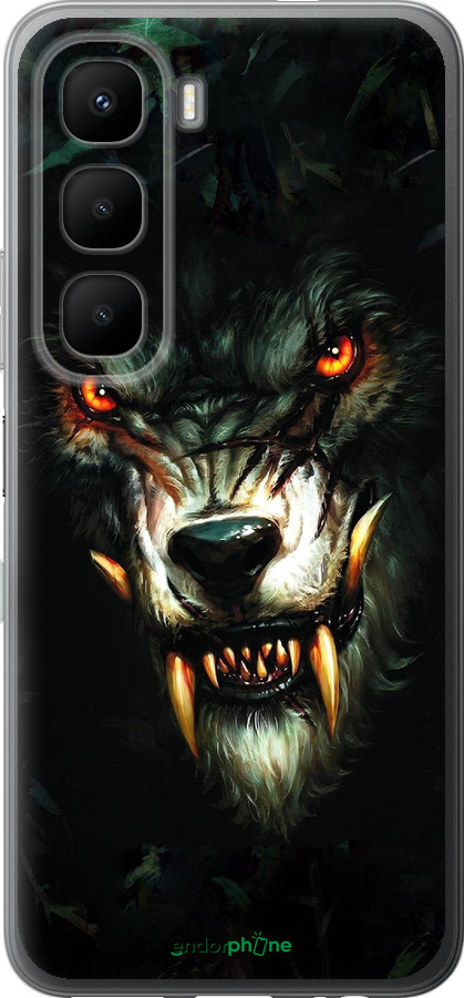 Силиконовый чехол Дьявольский волк для Infinix Hot 60 5G / Hot 60i 4G - 833u-4114 изображение 