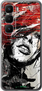 Силиконовый чехол Лицо девушки для Infinix Hot 60 Pro+ - 1162u-4125 изображение 