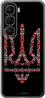 Силиконовый чехол Герб - вышиванка на черном фоне для Infinix Hot 60 Pro+ - 1196u-4125 изображение 