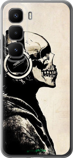 Силиконовый чехол Скелет-меломан v2 для Infinix Hot 60 Pro+ - 1200u-4125 изображение 