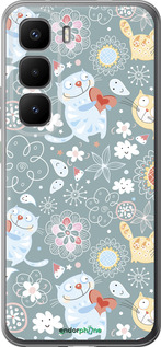 Силиконовый чехол Котята v3 для Infinix Hot 60 Pro+ - 1223u-4125 изображение 