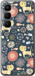 Силиконовый чехол Котята v4 для Infinix Hot 60 Pro+ - 1224u-4125 изображение 