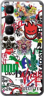 Силиконовый чехол Many different logos для Infinix Hot 60 Pro+ - 4022u-4125 изображение 