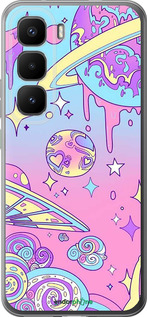 Силиконовый чехол Розовая галактика для Infinix Hot 60 Pro+ - 4146u-4125 изображение 