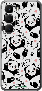 Силиконовый чехол Панды для Infinix Hot 60 Pro+ - 4318u-4125 изображение 