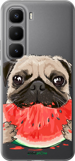 Силиконовый чехол Мопс и арбуз для Infinix Hot 60 Pro+ - 4665u-4125 изображение 