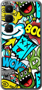 Силиконовый чехол Стикеры v4 для Infinix Hot 60 Pro+ - 5508u-4125 изображение 