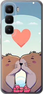 Силиконовый чехол Капибара любовь для Infinix Hot 60 Pro+ - 6027u-4125 изображение 