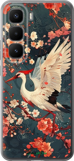 Силиконовый чехол Сакура и аист для Infinix Hot 60 Pro+ - 6108u-4125 изображение 