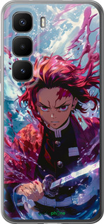 Силиконовый чехол Танджиро Камадо: Клинок рассекающий демонов для Infinix Hot 60 Pro+ - 6111u-4125 изображение 