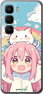 Силиконовый чехол Девочка аниме радуга для Infinix Hot 60 Pro+ - 6304u-4125 изображение 