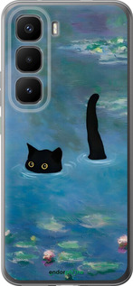 Силиконовый чехол С изображением кота и водяной лилии Monet для Infinix Hot 60 Pro+ - 6519u-4125 изображение 