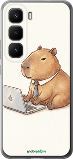 Силіконовий чехол Funny Capybara CEO Working для Infinix Hot 60 Pro+ - 6777u-4125 изображение 