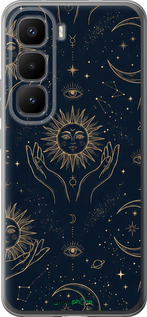Силиконовый чехол Celestial Harmony: Sun & Moon Gold Mystic Pattern для Infinix Hot 60 Pro+ - 6778u-4125 изображение 