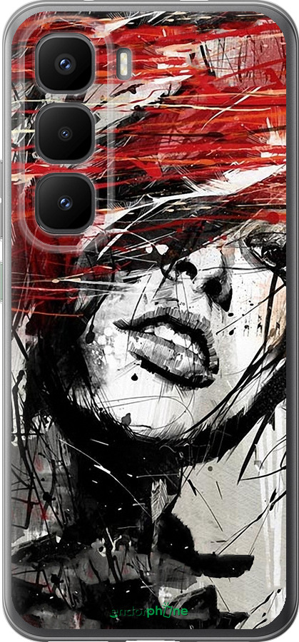 Силиконовый чехол Лицо девушки для Infinix Hot 60 Pro+ - 1162u-4125 изображение 