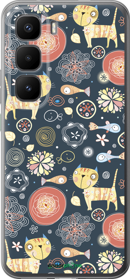 Силиконовый чехол Котята v4 для Infinix Hot 60 Pro+ - 1224u-4125 изображение 