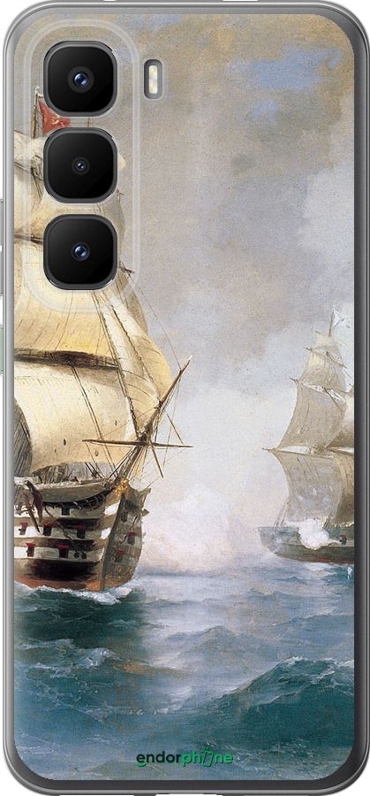 Силиконовый чехол Айвазовский. Корабли для Infinix Hot 60 Pro+ - 160u-4125 изображение 