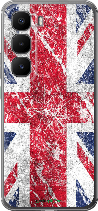 Силиконовый чехол Флаг Великобритании 1 для Infinix Hot 60 Pro+ - 386u-4125 изображение 