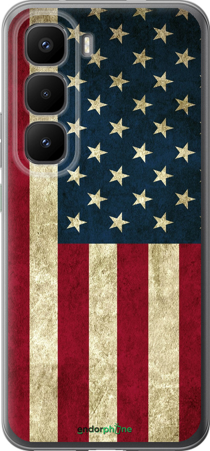 Силиконовый чехол Флаг США для Infinix Hot 60 Pro+ - 395u-4125 изображение 