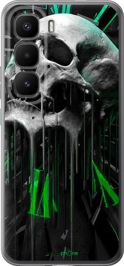 Силиконовый чехол Череп-часы для Infinix Hot 60 Pro+ - 4100u-4125 изображение 