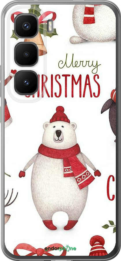 Силиконовый чехол Merry Christmas для Infinix Hot 60 Pro+ - 4106u-4125 изображение 