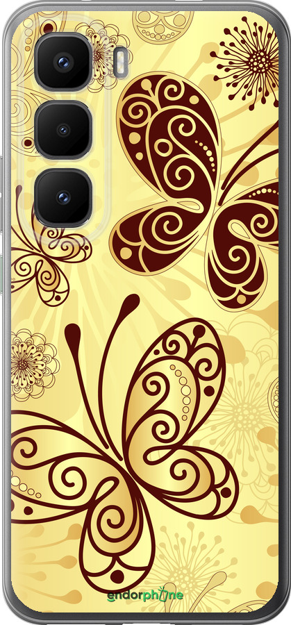 Силиконовый чехол Красивые бабочки для Infinix Hot 60 Pro+ - 4170u-4125 изображение 