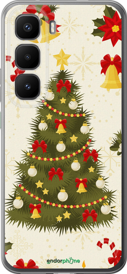 Силиконовый чехол Новогодняя елка для Infinix Hot 60 Pro+ - 4198u-4125 изображение 