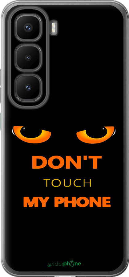 Силиконовый чехол Don't touch the phone для Infinix Hot 60 Pro+ - 4261u-4125 изображение 