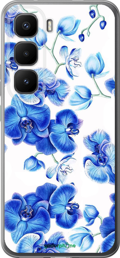 Силиконовый чехол Голубые орхидеи для Infinix Hot 60 Pro+ - 4406u-4125 изображение 