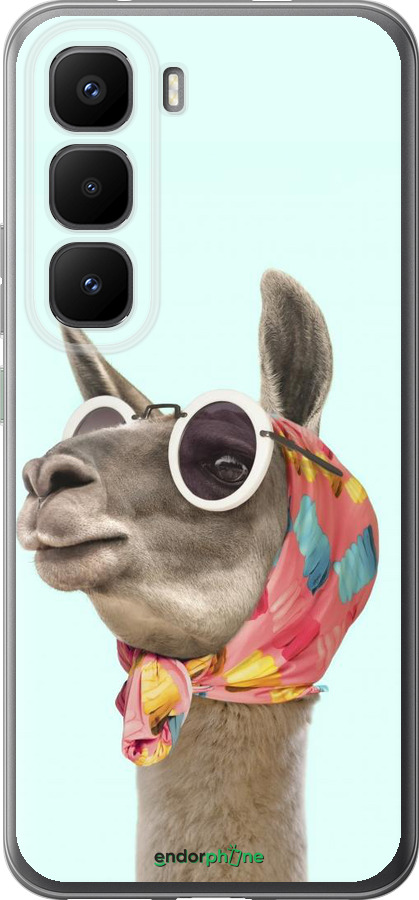 Силиконовый чехол Модная лама для Infinix Hot 60 Pro+ - 4479u-4125 изображение 