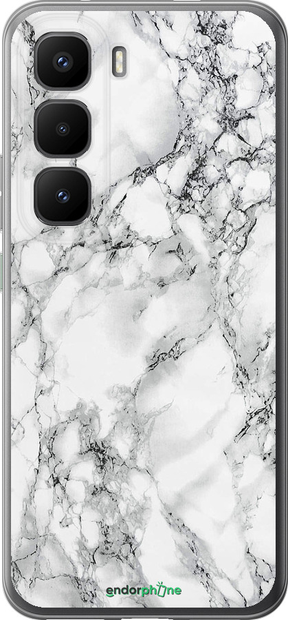 Силиконовый чехол Мрамор белый для Infinix Hot 60 Pro+ - 4480u-4125 изображение 