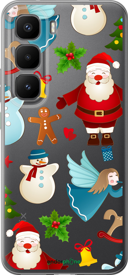 Силиконовый чехол Новогодний 1 для Infinix Hot 60 Pro+ - 4614u-4125 изображение 