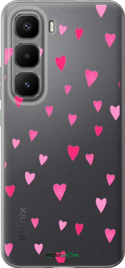 Силиконовый чехол Сердечки 2 для Infinix Hot 60 Pro+ - 4763u-4125 изображение 