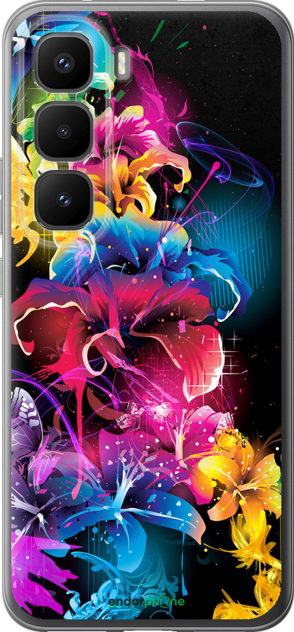 Силиконовый чехол Абстрактные цветы для Infinix Hot 60 Pro+ - 511u-4125 изображение 