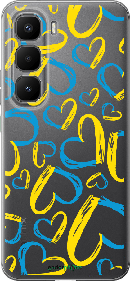 Силиконовый чехол Сердца UA для Infinix Hot 60 Pro+ - 5292u-4125 изображение 